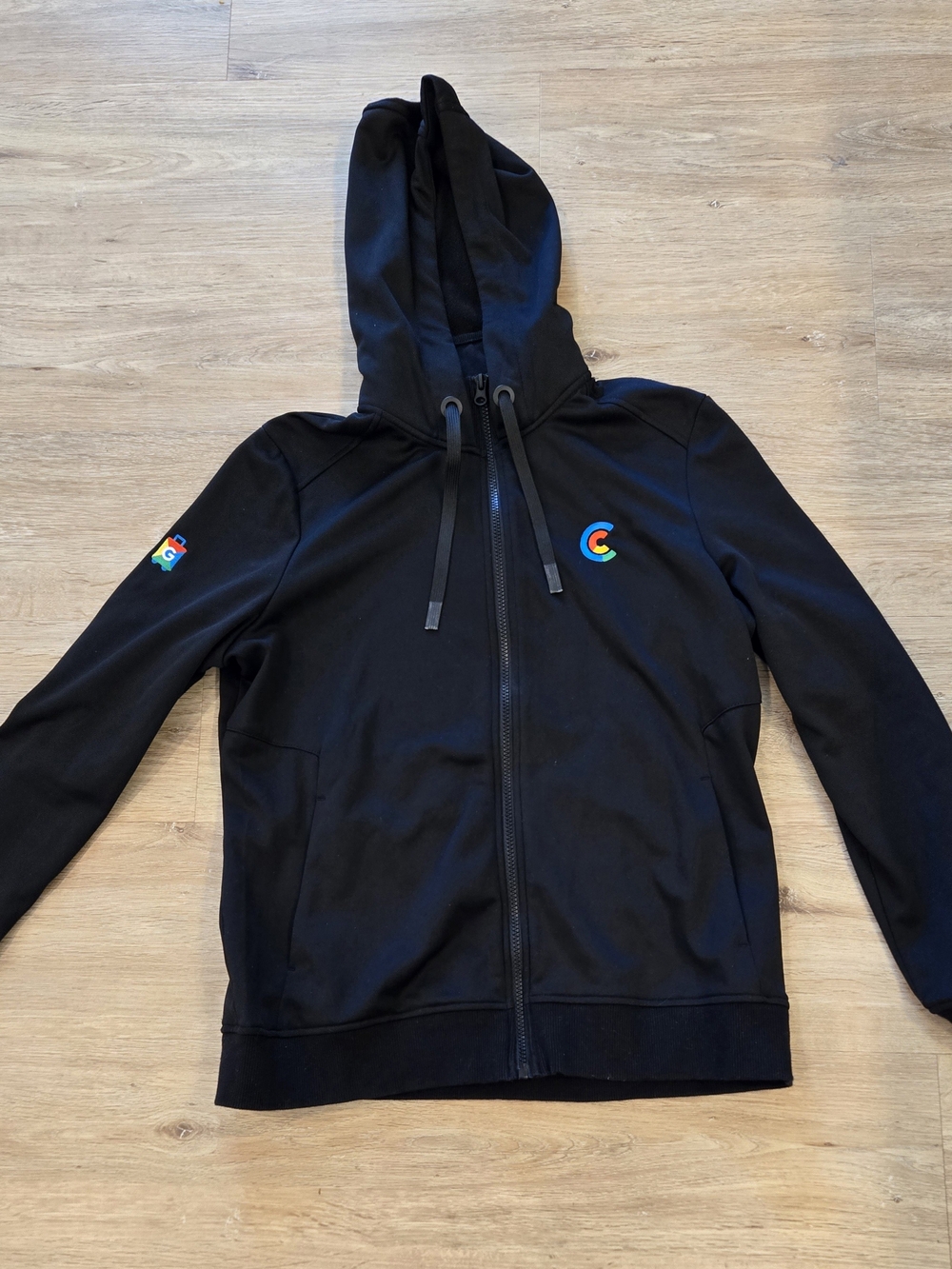 GOOGLE BLACK FLEECE LINED PORT AUTHORITY JACKET